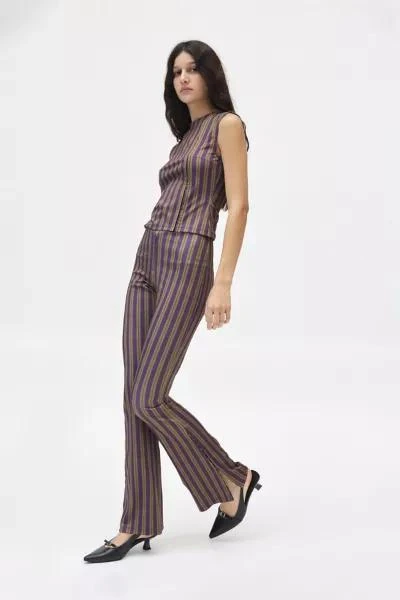 Basic Pleasure Mode Basic Pleasure Mode Tabby Striped Bootcut Trouser 1