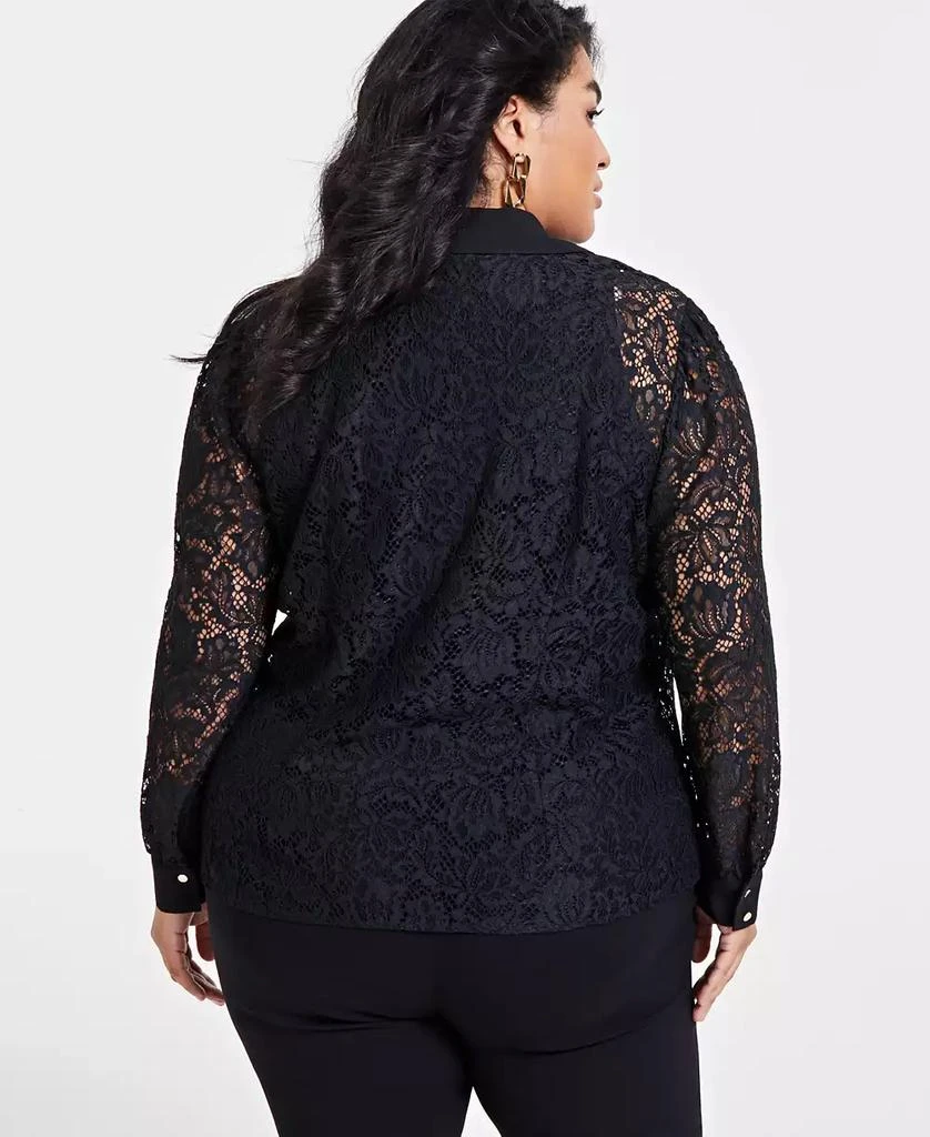 INC International Plus Size Lace Blouse, Created for Macy's 2