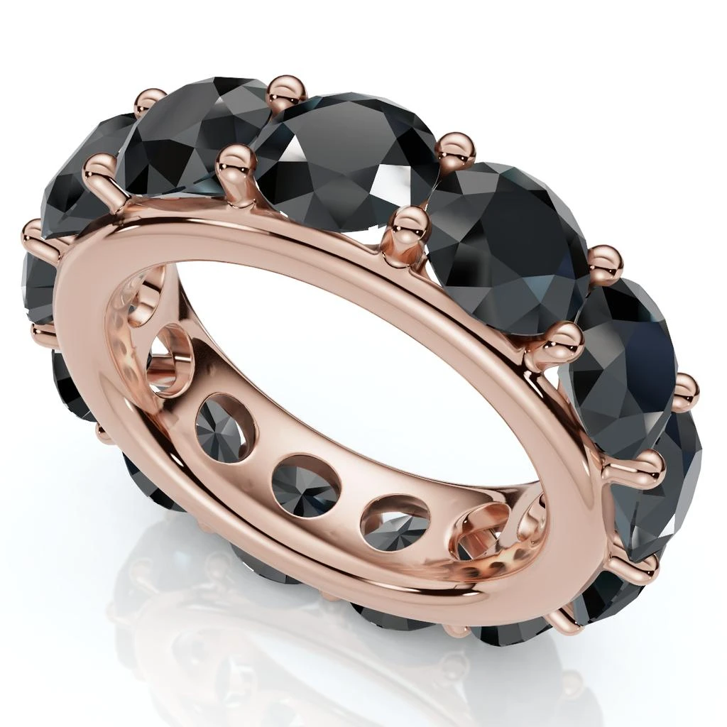 Pompeii3 13Ct Black Diamond Eternity Ring 10k Gold Lab Grown 4