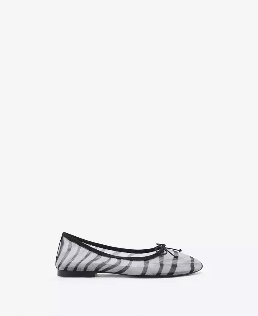 Mango Women's Animal Print Mesh Ballerina Flats 2