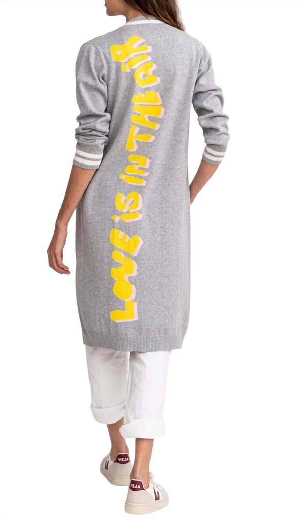 KERRI ROSENTHAL London Super Long Cardigan In Grey