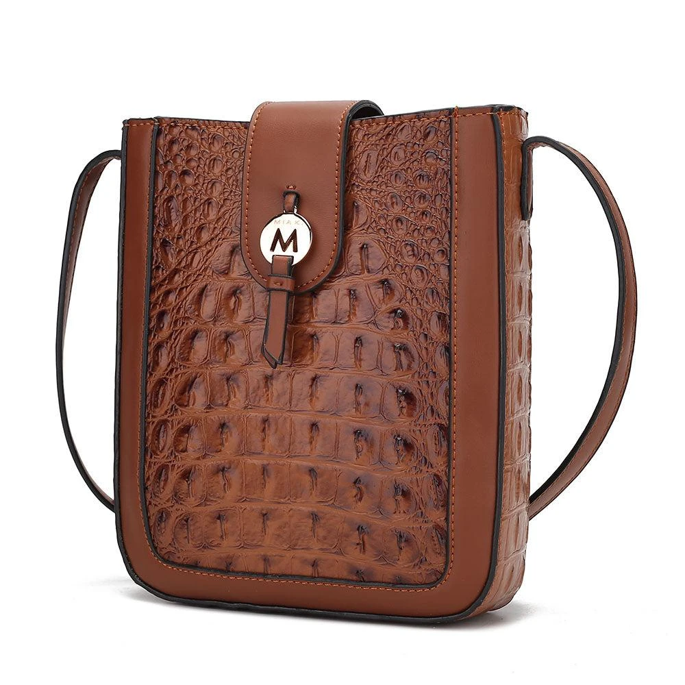 MKF Collection By Mia K. Molly Croco Crossbody Handbag for Women 7