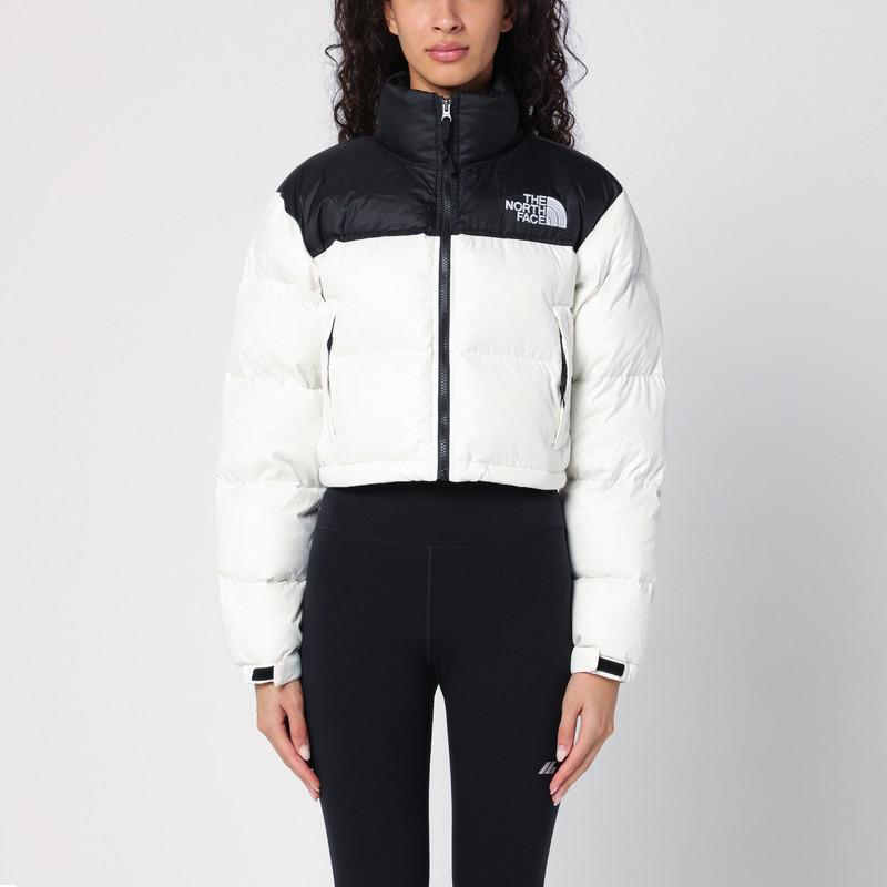 The North Face Down jacket Nuptse cropped white