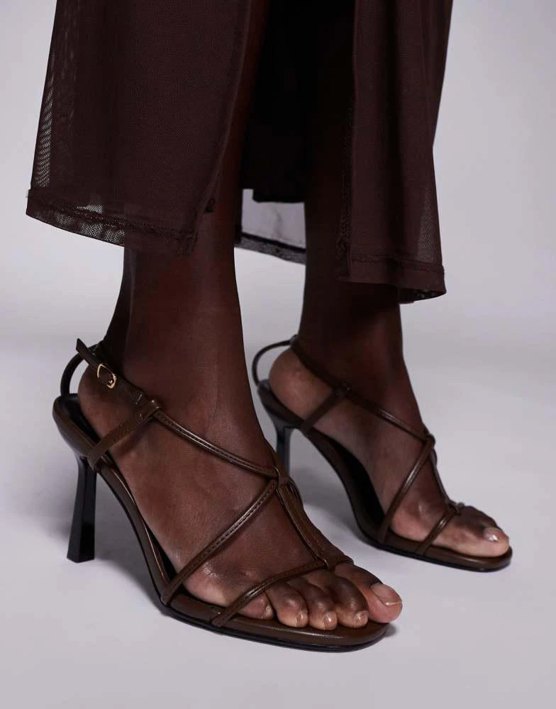 Public Desire Public Desire Marie strappy mid heeled sandals 1