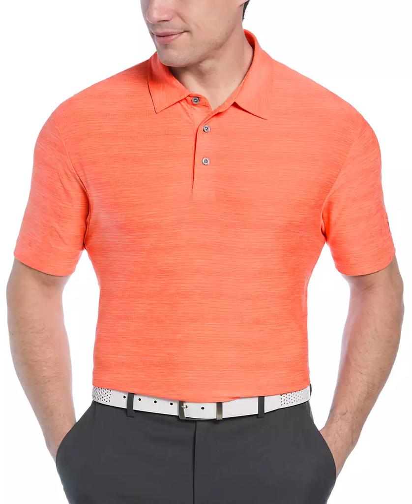 PGA TOUR Men's Jaspe Airflux Short Sleeve Striped Golf Polo Shirt