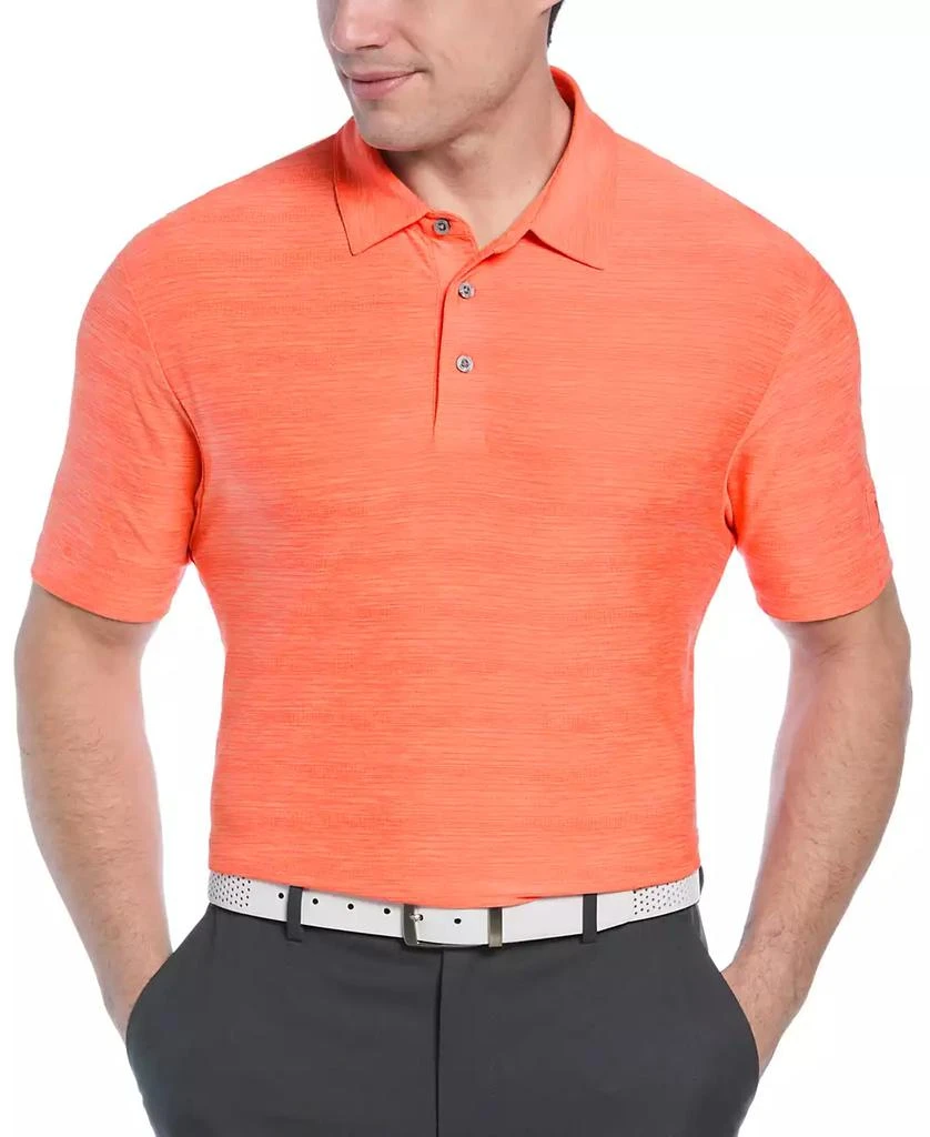 PGA TOUR Men's Jaspe Airflux Short Sleeve Striped Golf Polo Shirt 1