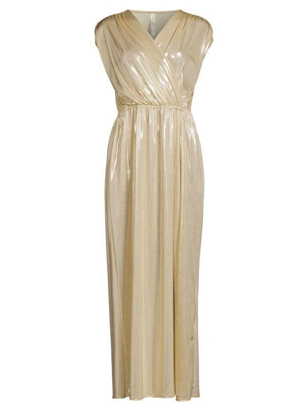 Renee C. Liquid Metallic Maxi Dress 3
