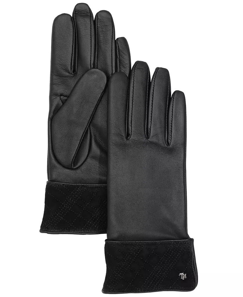 Ralph Lauren Suede Plaid Cuff Gloves 3
