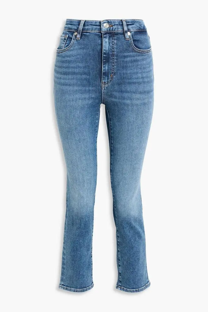 FRAME The Pencil Crop high-rise slim-leg jeans