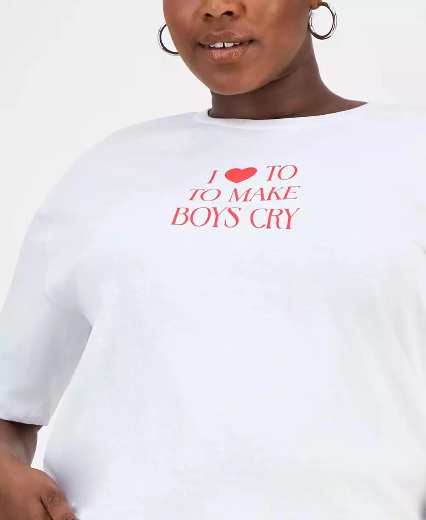 Rebellious One Trendy Plus Size Cherry Graphic T-Shirt 3