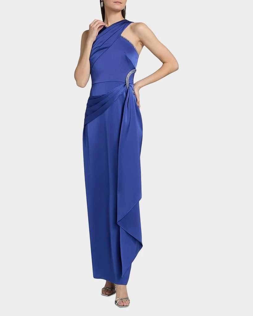 Theia Cressida Rhinestone-Trim Halter Column Gown - Dresses & Skirts - Free  Shipping - BeyondStyle