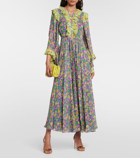 Alémais Dylan floral crêpe midi dress