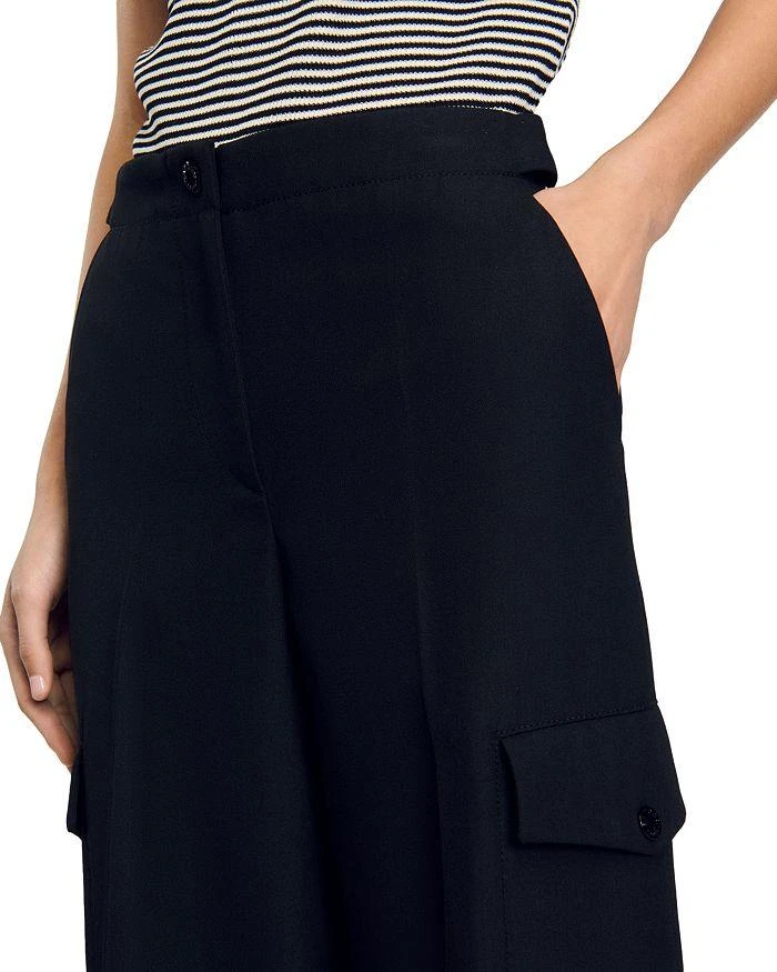 Sandro Josephy High Rise Wide Leg Pants 4