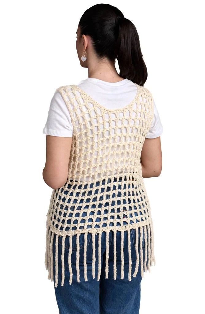 SAACHI Open Weave Fringe Cover-Up Top 6