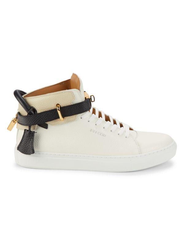 Buscemi Alce Leather High Top Platform Sneakers