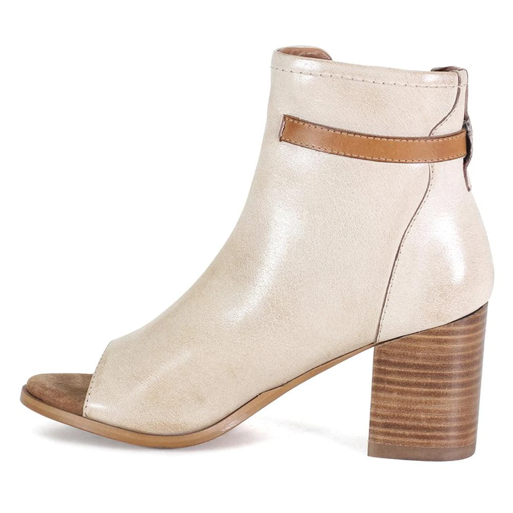Diba True Low Tide Leather Round Toe Block Heel Pumps 3