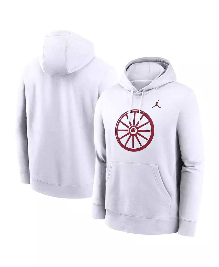 Jordan Men's White Oklahoma Sooners Primetime Alternate Logo Club Fleece Pullover Hoodie