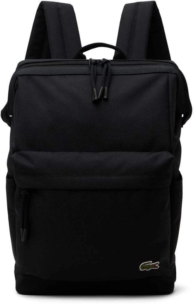 Lacoste Black Neocroc Small Rectangular Backpack 1