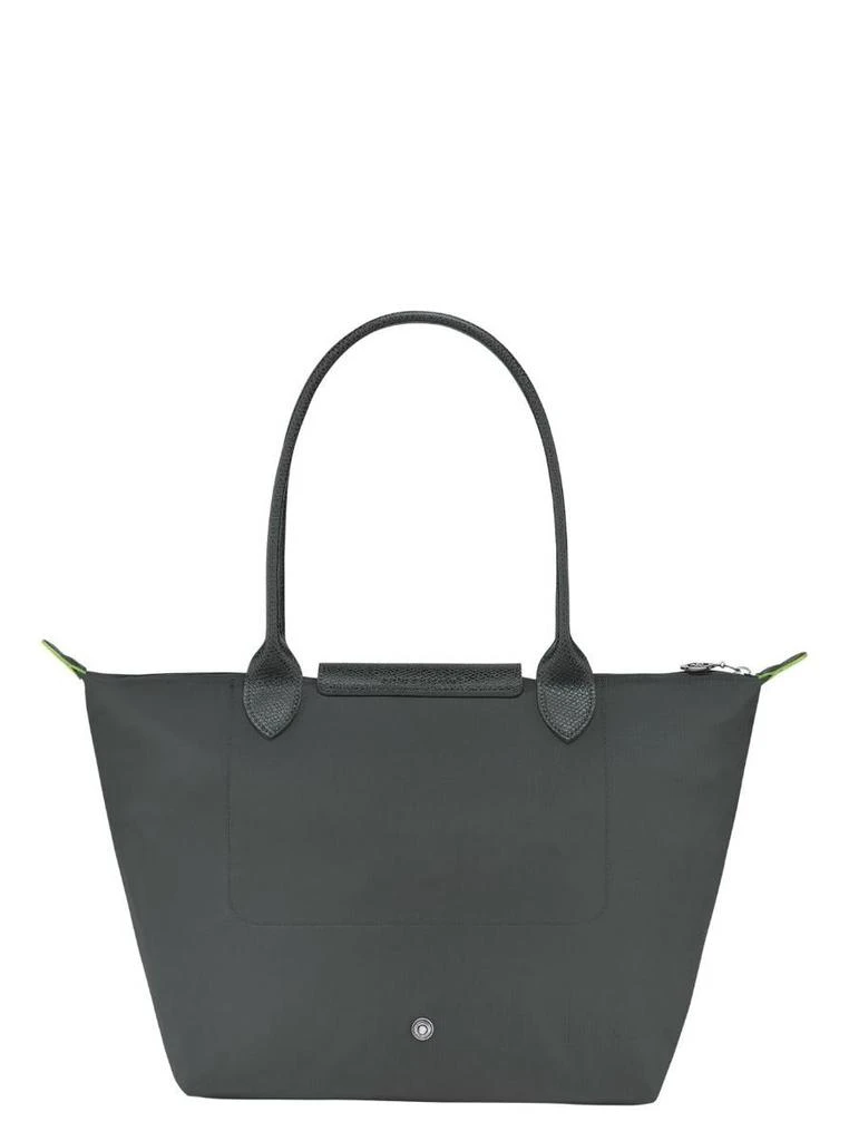 Longchamp 'Le Pliage Energy M' Grey Tote Bag With Engraved Logo In Recycled Canvas Woman 3