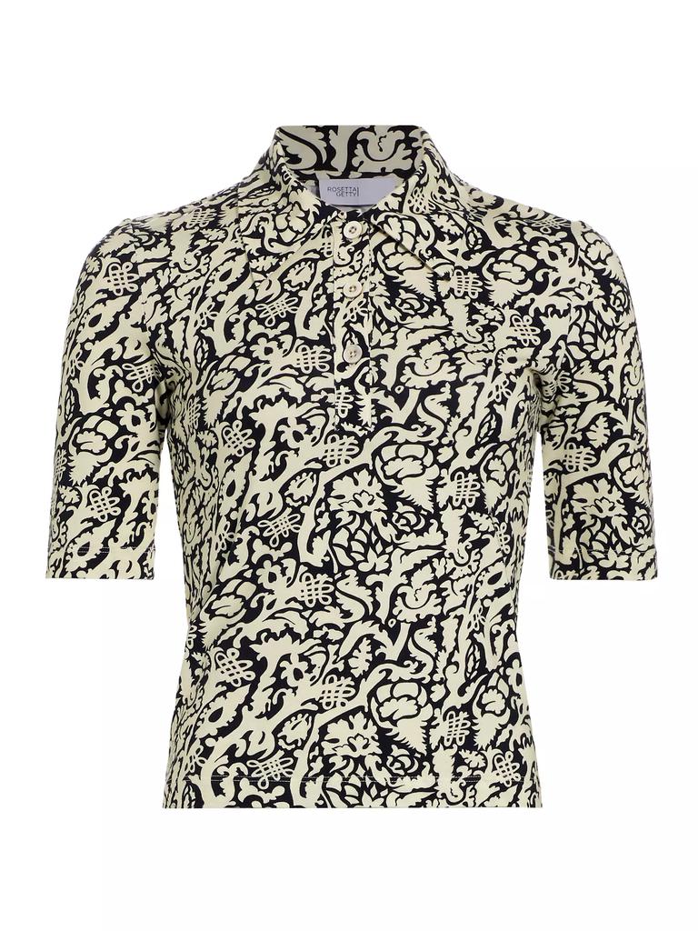 Rosetta Getty Abstract Nature Polo Shirt