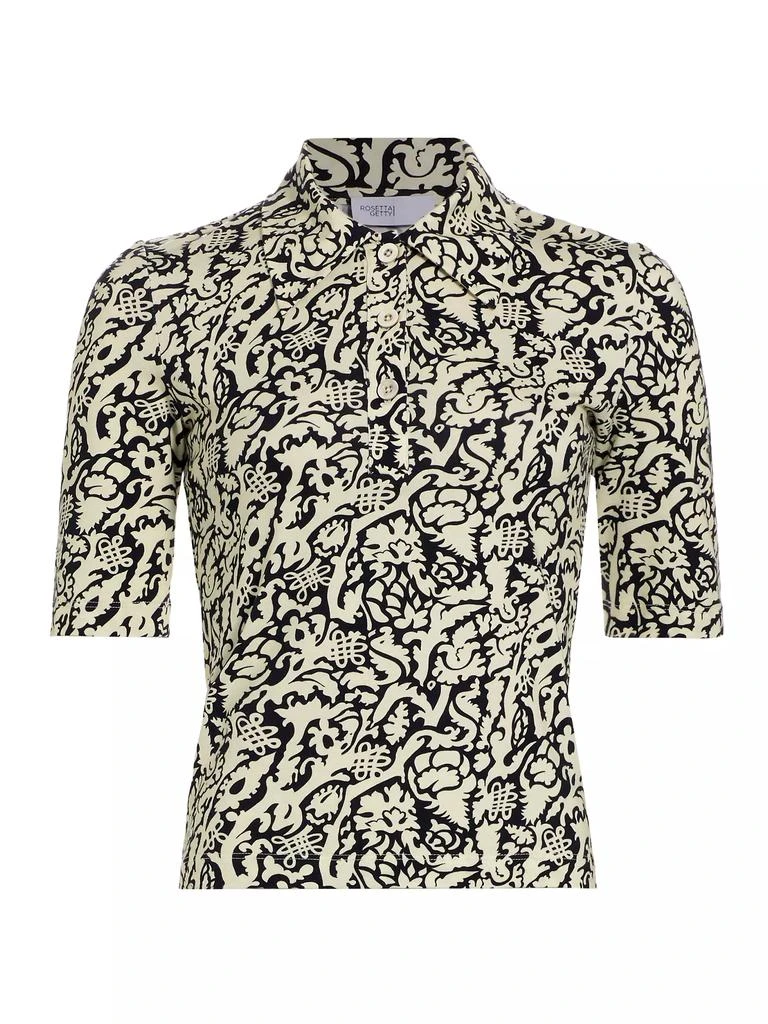 Rosetta Getty Abstract Nature Polo Shirt 1