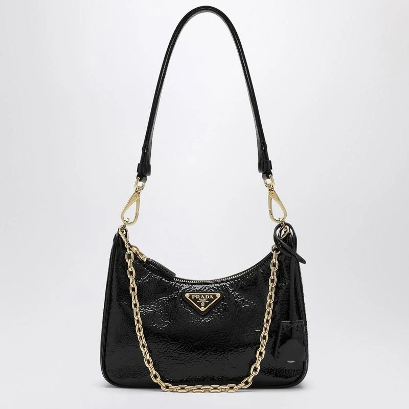 Prada Black Re-Edition mini bag in Naplak patent leather 1