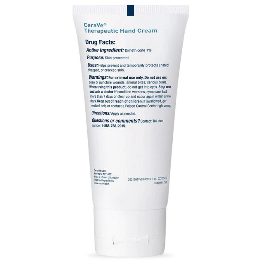 CeraVe Therapeutic Hand Cream for Dry Cracked Hands, Fragrance Free 6