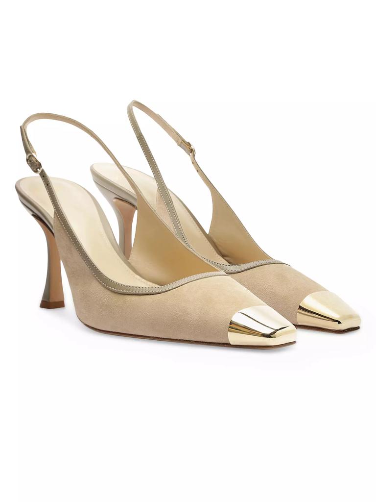 Alexandre Birman Olivia 85MM Suede Cap-Toe Pumps