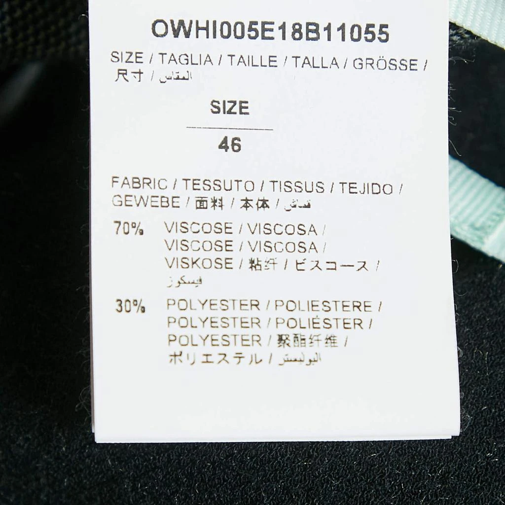 Off-White Off-White Black Stretch Knit Little Black Midi Dress L 6