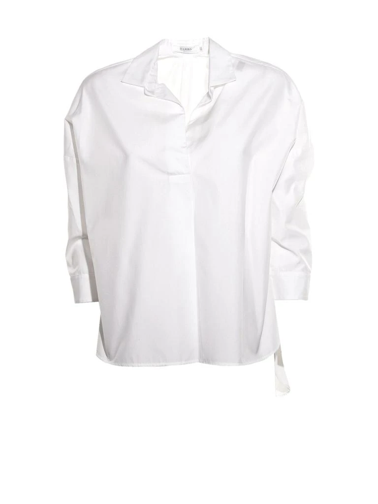 Barba Barba Ruched Detail Collared Top 1