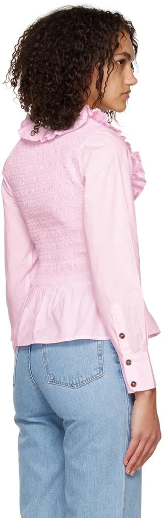 Ganni Pink Smock Blouse 3