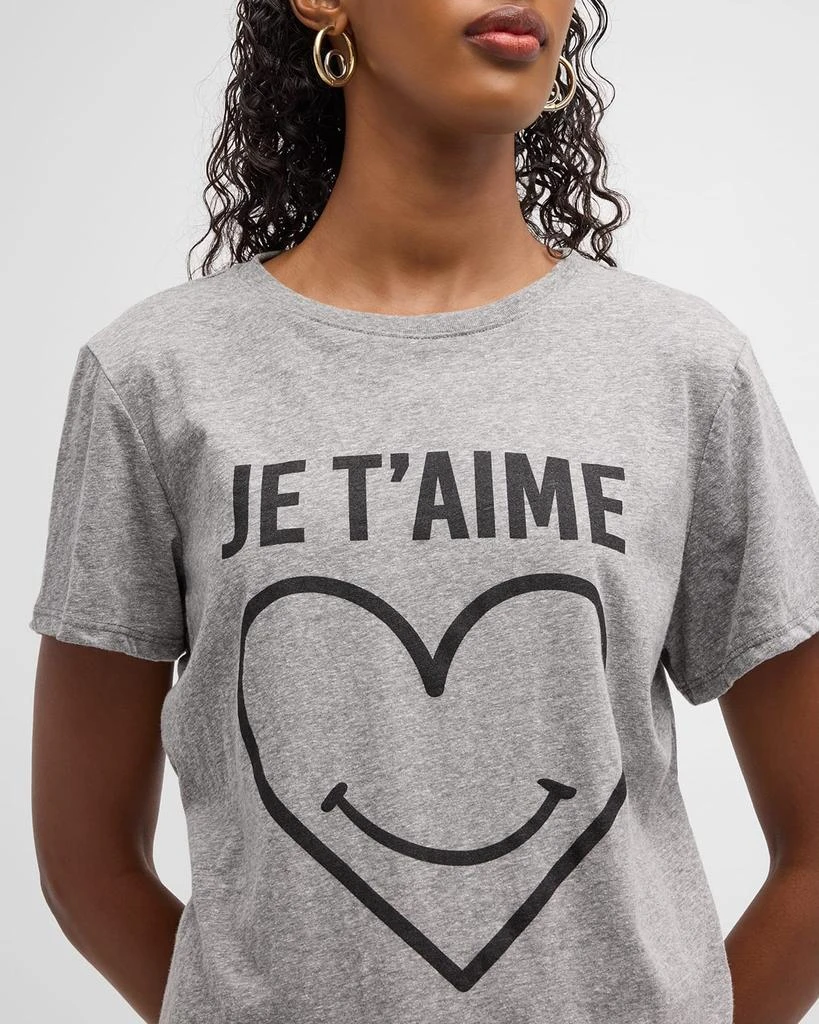 Cinq a Sept Smiling Heart Heathered Graphic T-Shirt 5