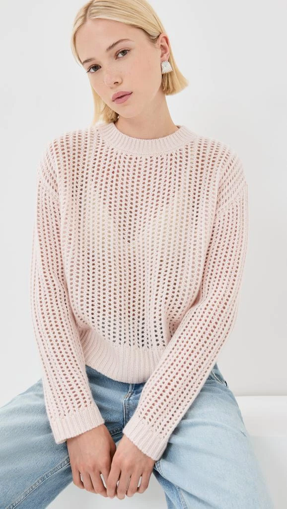 Sablyn Marci Cashmere Pullover with Open Stitch 1