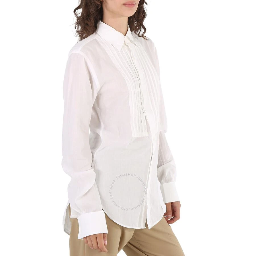 Burberry Ladies White Ribbed Panel Shirt 3