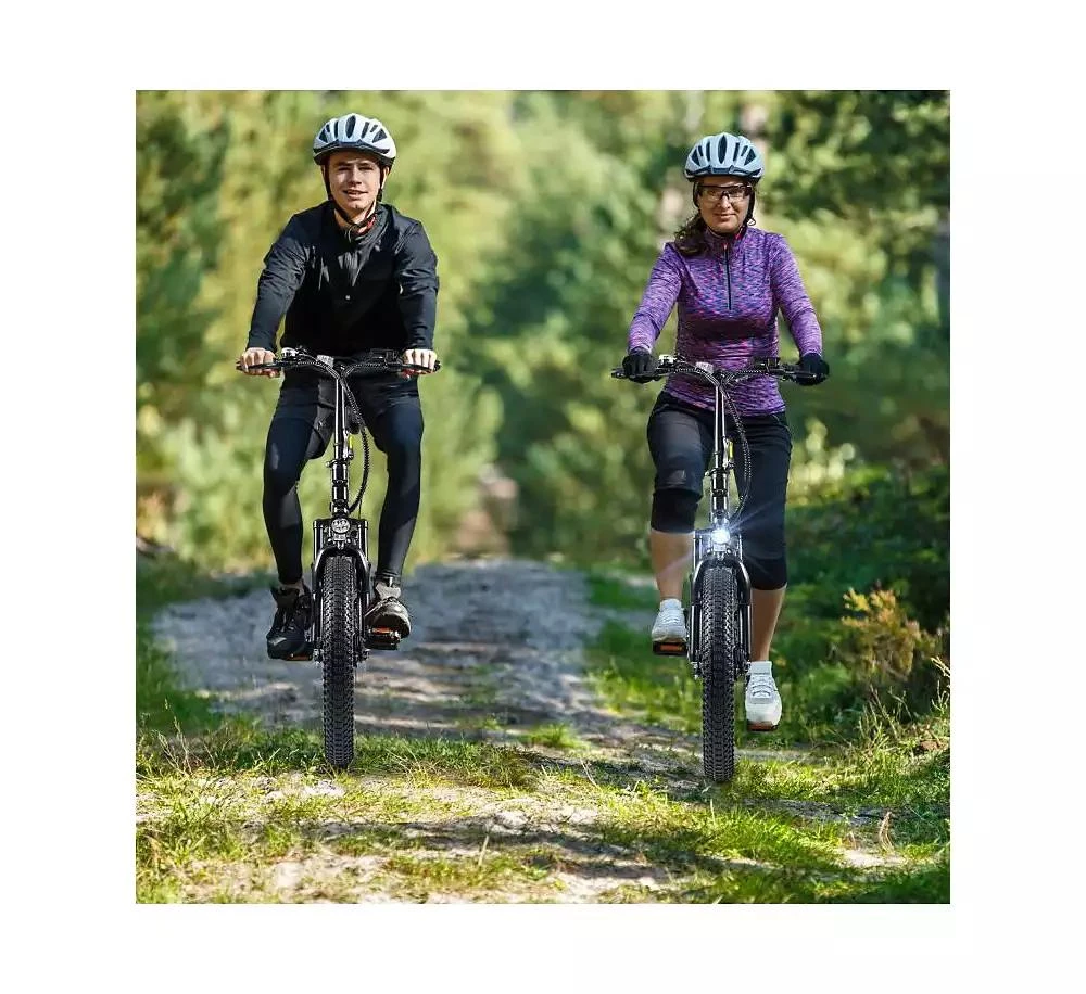 Hitway Folding Electric Bicycle for Adults with 20-Inch Fat Tires Snow E-Bike 2