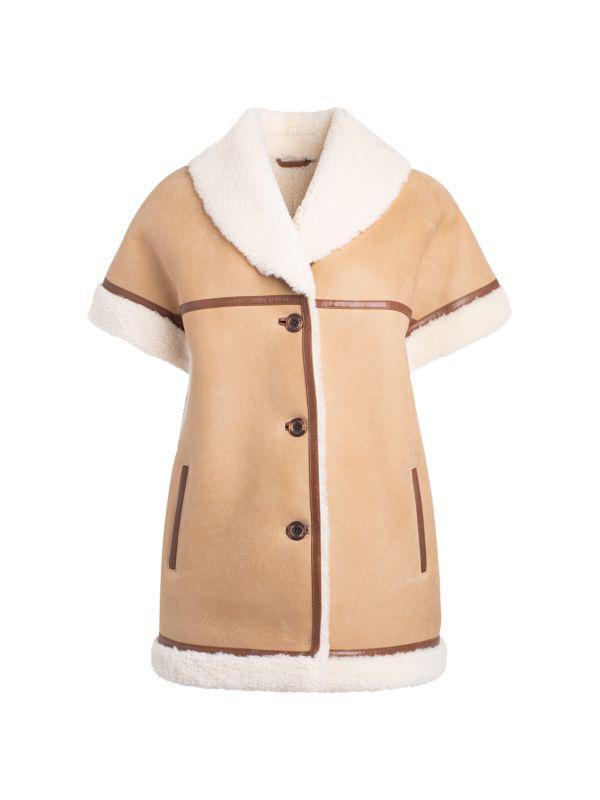 WOLFIE FURS Made For Generations™ Short Sleeve Shearling Leather Coat