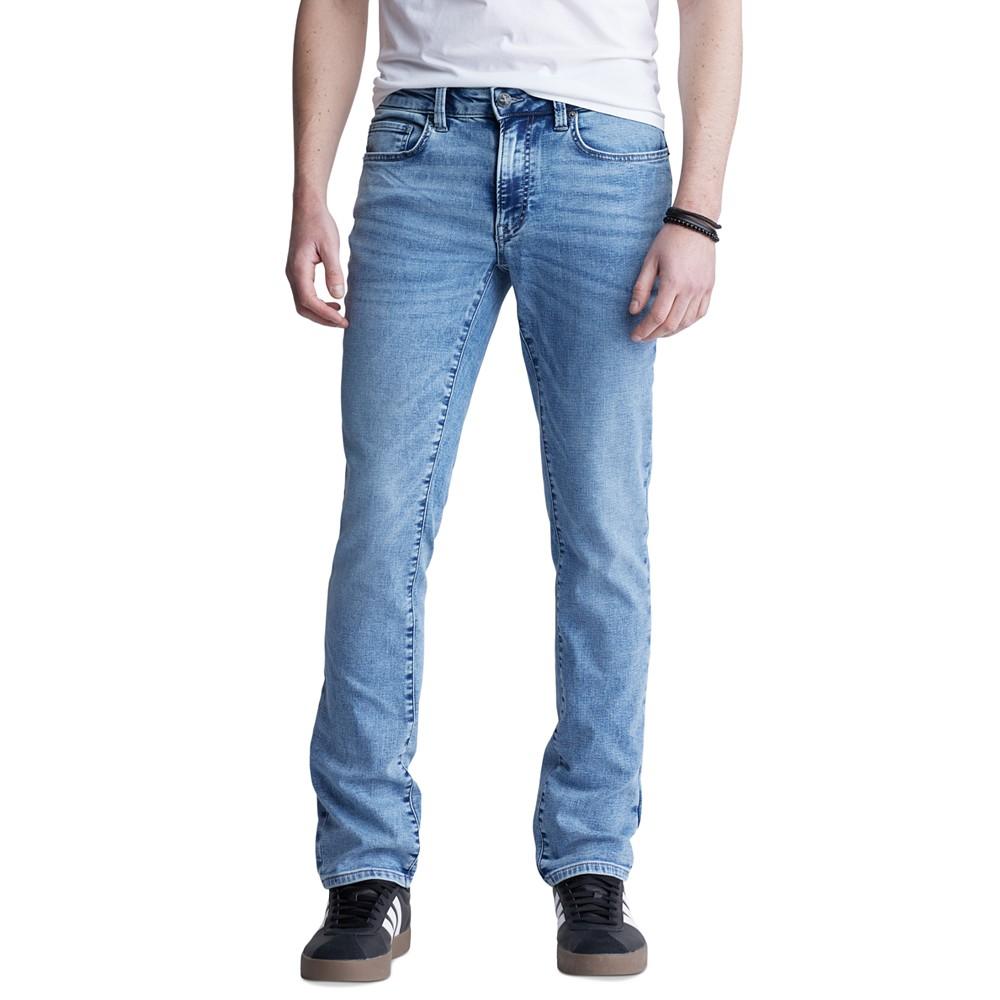 Buffalo David Bitton Men's Ash Slim-Fit Light Blue Jeans in Sanded Wash