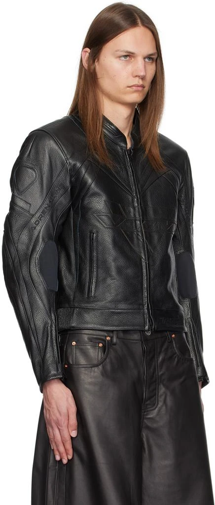 Vetements Black Pro Racing Leather Jacket 2