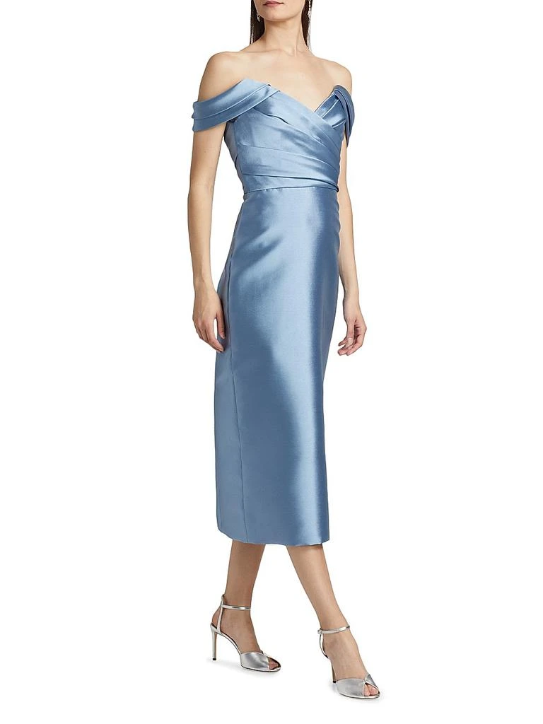 Amsale Mikado Off-The-Shoulder Cocktail Dress 2