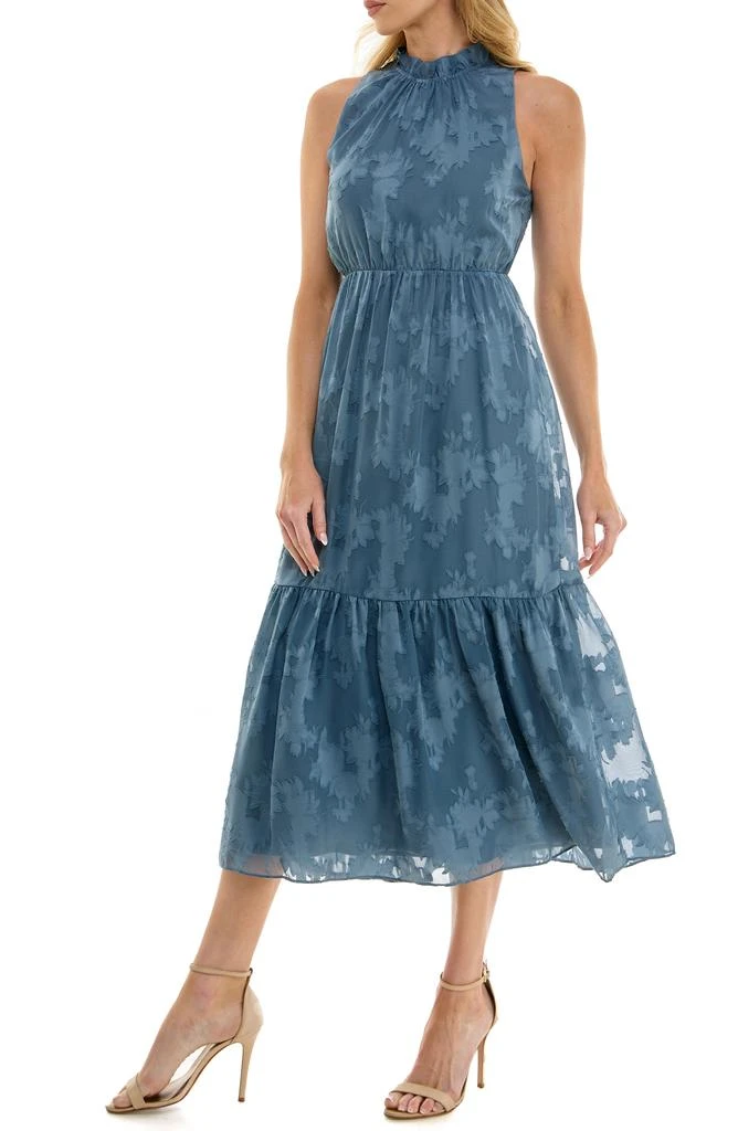 Socialite Sheer Texture Tiered Midi Dress 6