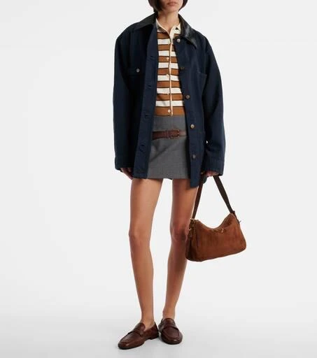 Prada Prada Aimée Medium suede shoulder bag 5