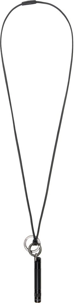 Lemaire Black Maglite Leather Necklace 1