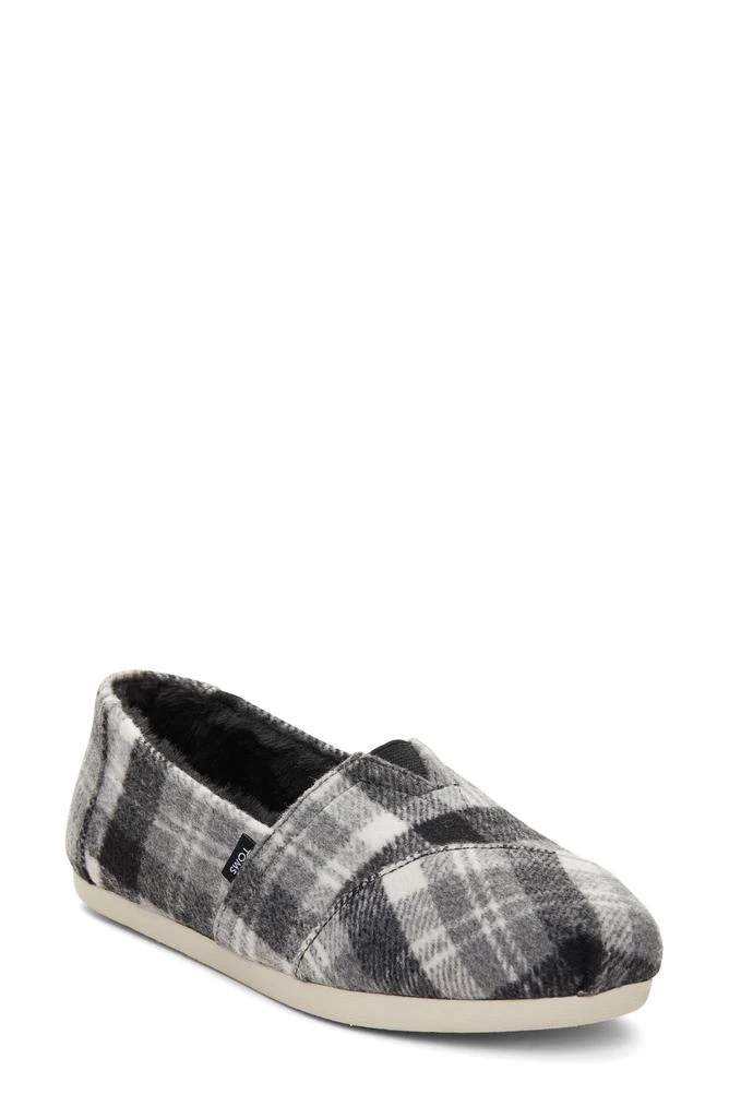 TOMS Alpargata Plaid Faux Fur Lined Slip-On 1