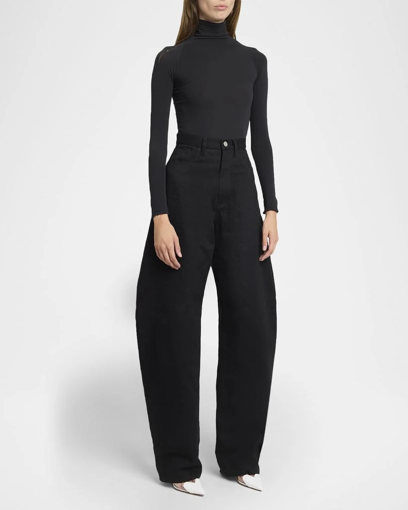 Alaia 90mm Coeur Heart Clear Wedge Mules 3