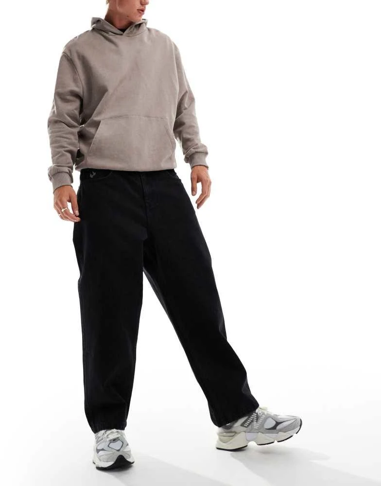Bershka Bershka standard fit jeans in black 5