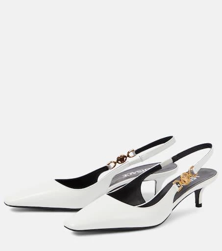 Versace Medusa Biggie leather slingback pumps 5