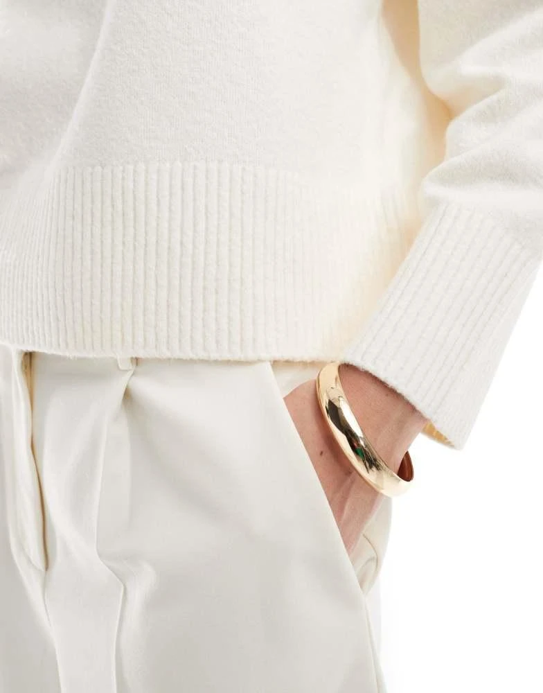 & Other Stories & Other Stories crew neck jumper in off white 3