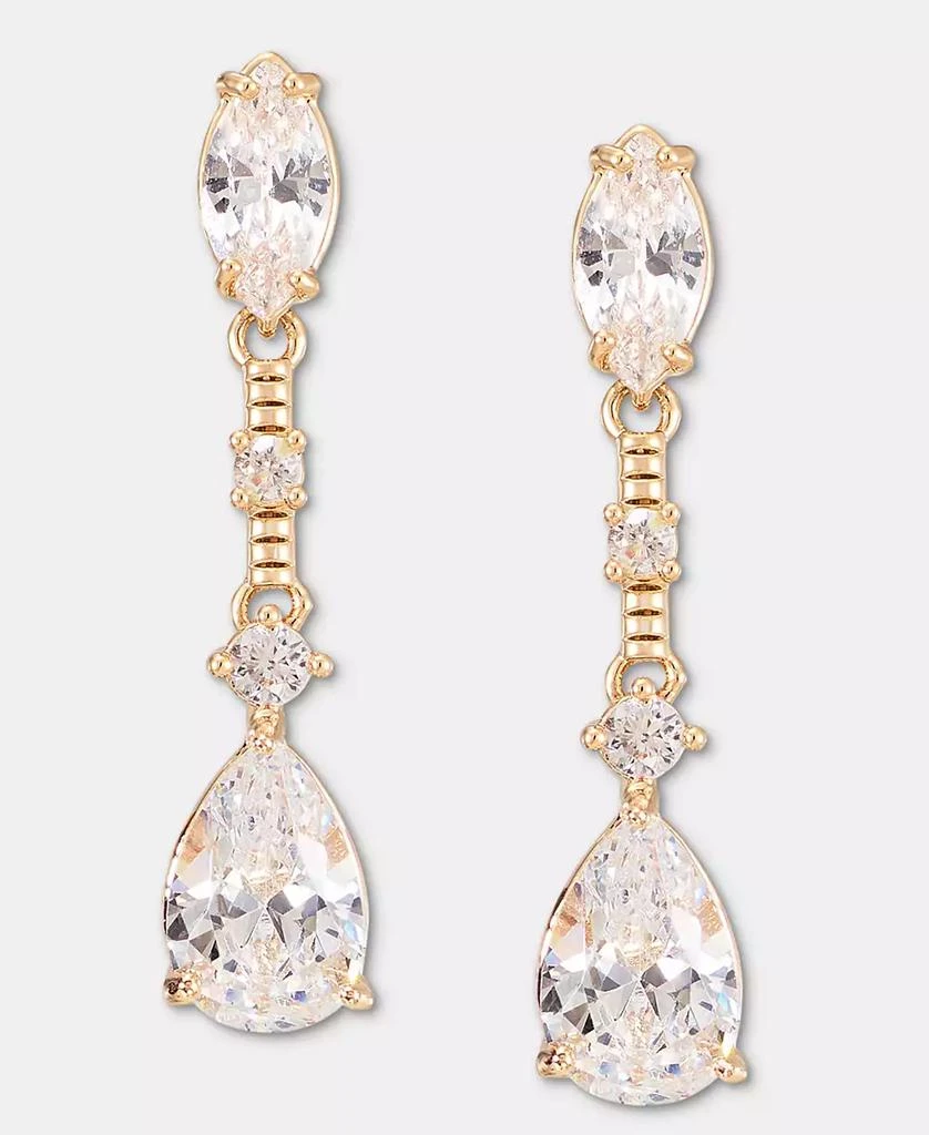 Anne Klein Cubic Zirconia Linear Drop Earrings