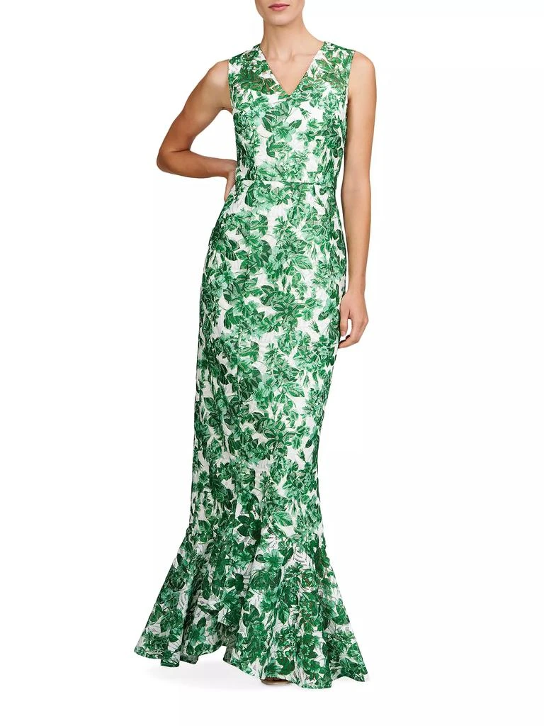 Kay Unger Juniper Floral Lace Column Gown 2