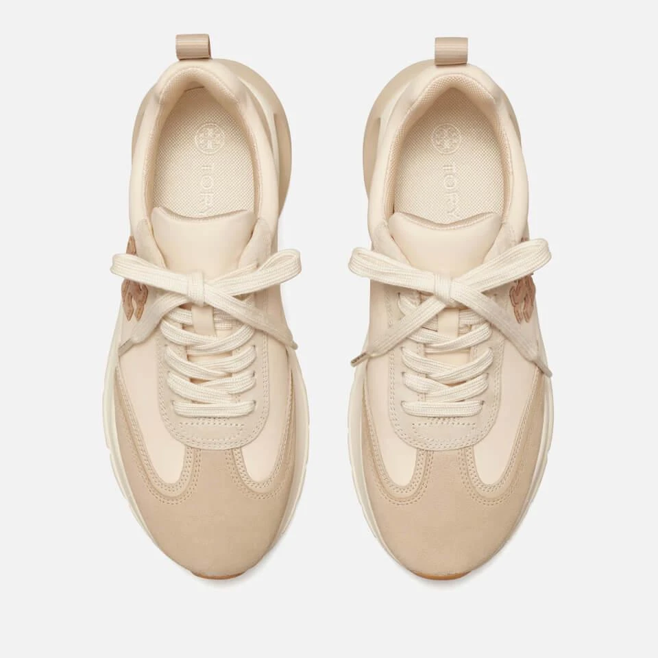 Tory Burch TORY BURCH GOOD LUCK SUEDE-TRIMMED NYLON RUNNING-STYLE TRAINERS 3